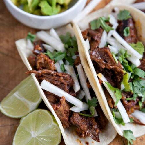 Lamb Barbacoa with Avocado Tacos Muy Bueno