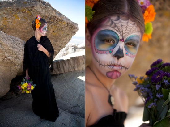 young girl wearing day of the dead makeup Catrina dia de muertos