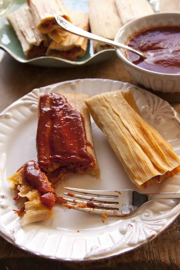 red chile pork tamales 2