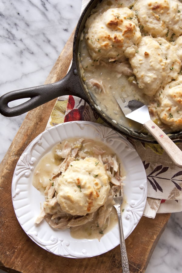 One Skillet Chicken Turkey Pot Pie