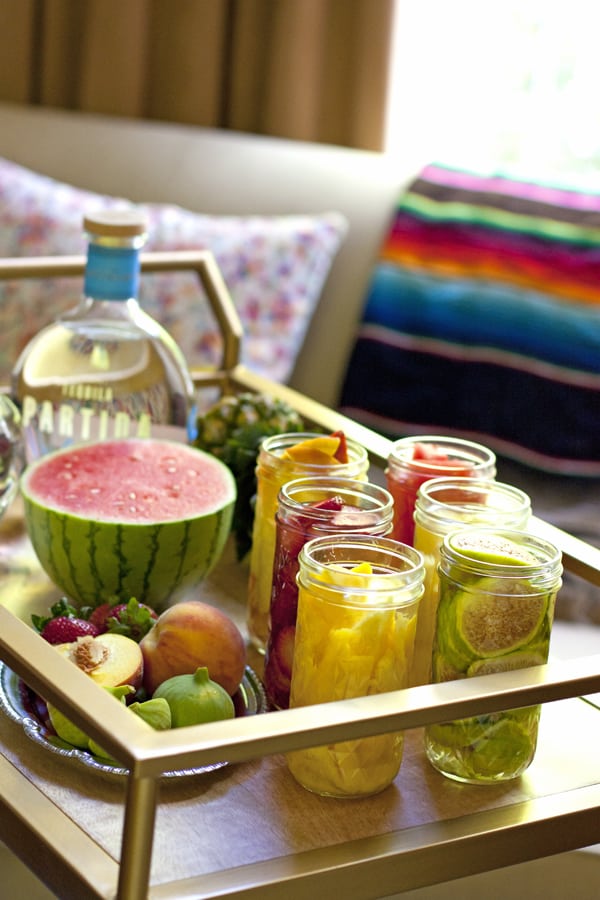 Mexican styled bar cart