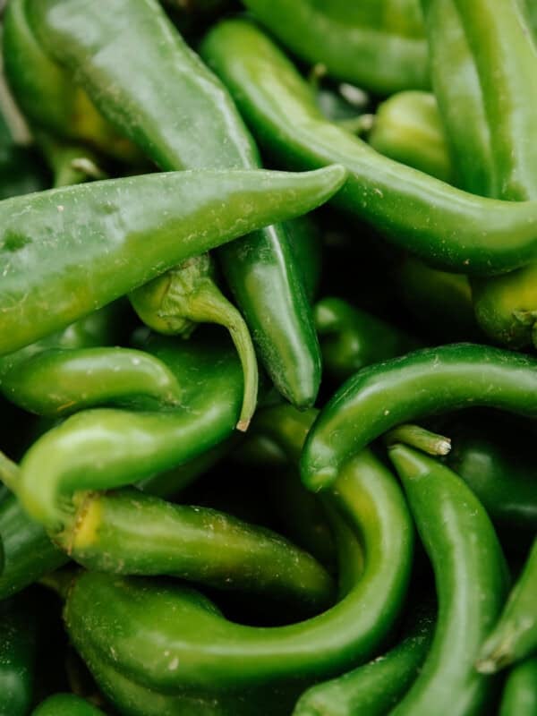 fresh Hatch chile peppers