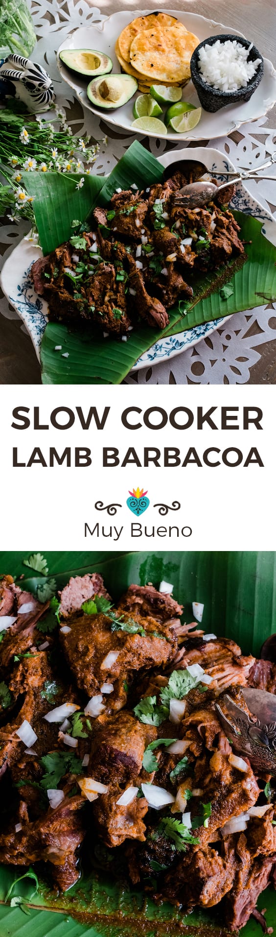 Slow Cooker Lamb Barbacoa collage with text overlay