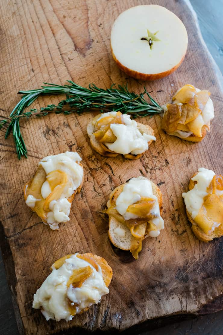 Brie Stuffed with Piloncillo-Caramelized Apples