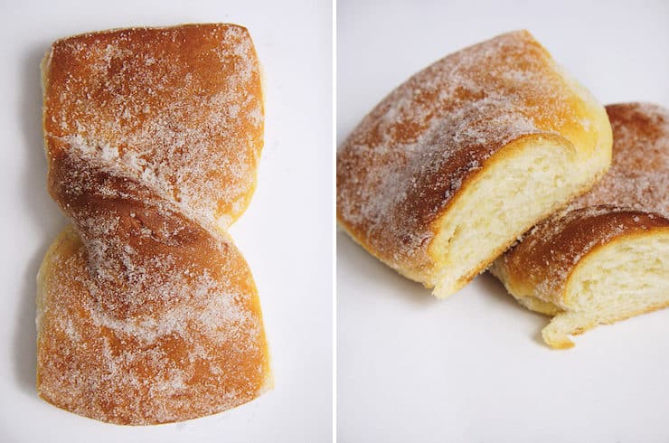 Moño or Corbatas pan dulce Mexican sweet bread