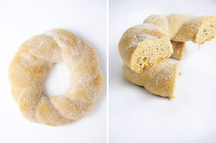 Rol de Canela pan dulce wreath Mexican sweet cookie bread