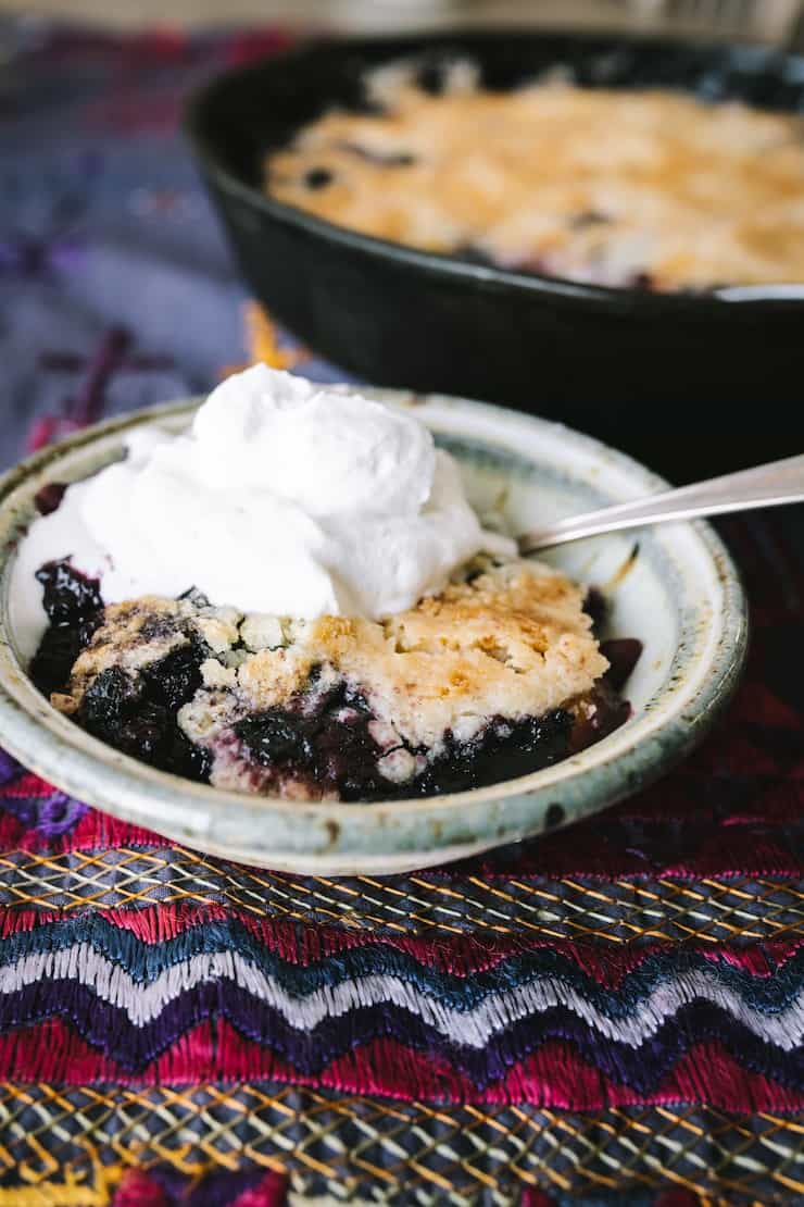Roasted Berries and Peach Dump Cake