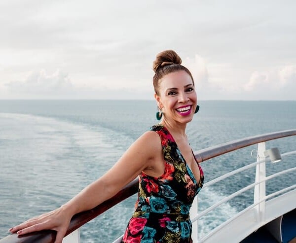 Yvette on board of a cruise ship