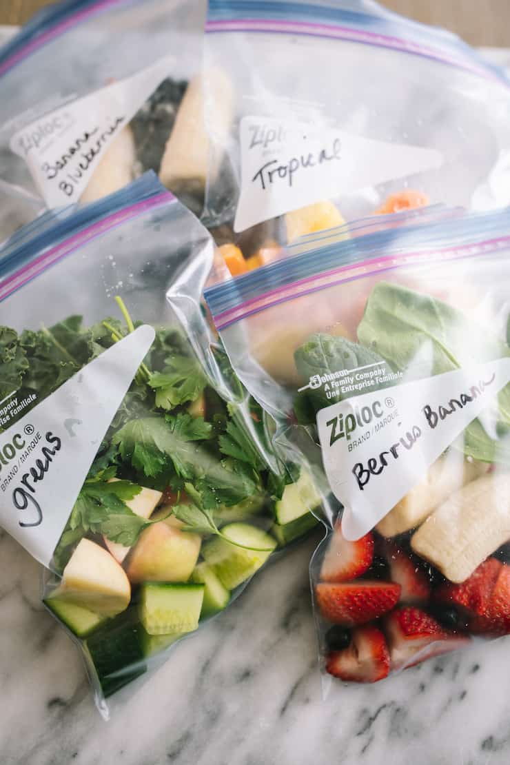 Smoothie Freezer Pack and 4 Recipes