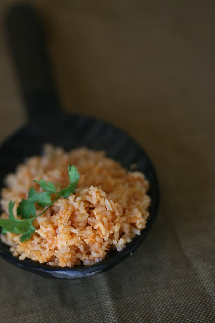 Mexican rice in a bowl