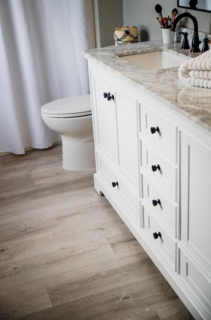 wood floors in master bathroom waterproof 