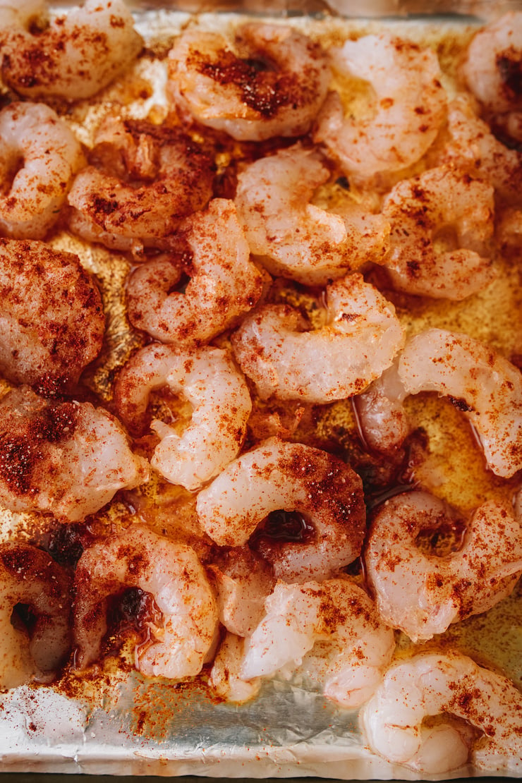 seasoned shrimp for Camarones al Mojo de Ajo (Mexican-Style Garlic Shrimp)