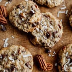 Closeup on the finger-licking Cowboy cookies