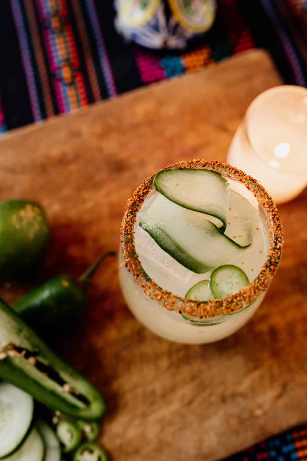 Spicy Cucumber Jalapeño Margarita