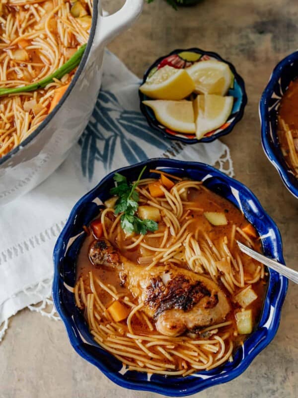 Sopa de Fideos con Pollo, a Mexican version of chicken noodle soup