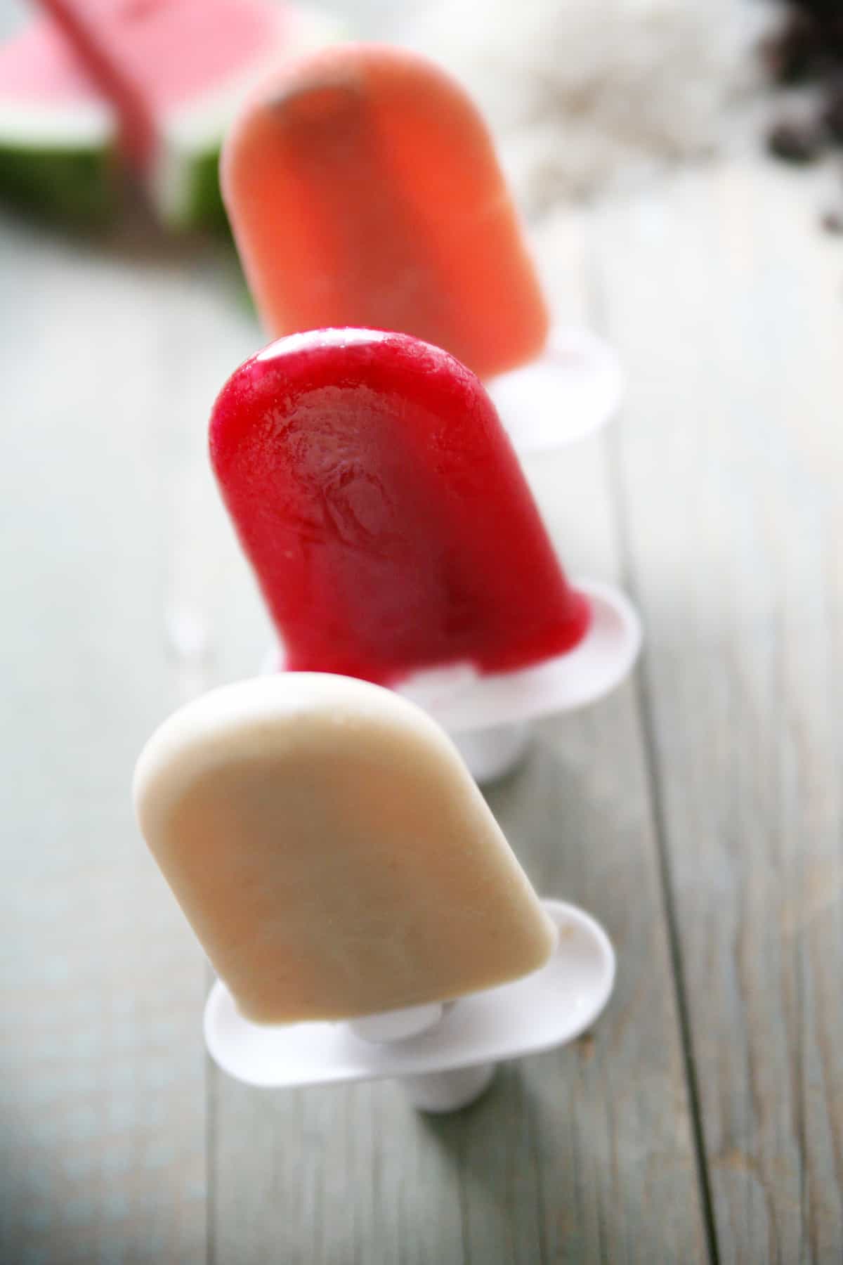 zoku popsicles paletas in a horchata jamaica and watermelon from Muy Bueno Cookbook