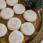 lemon sugar cookies with lemon glaze and sprinkles