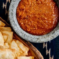 Roasted tomatillo-chipotle salsa GWS Poster
