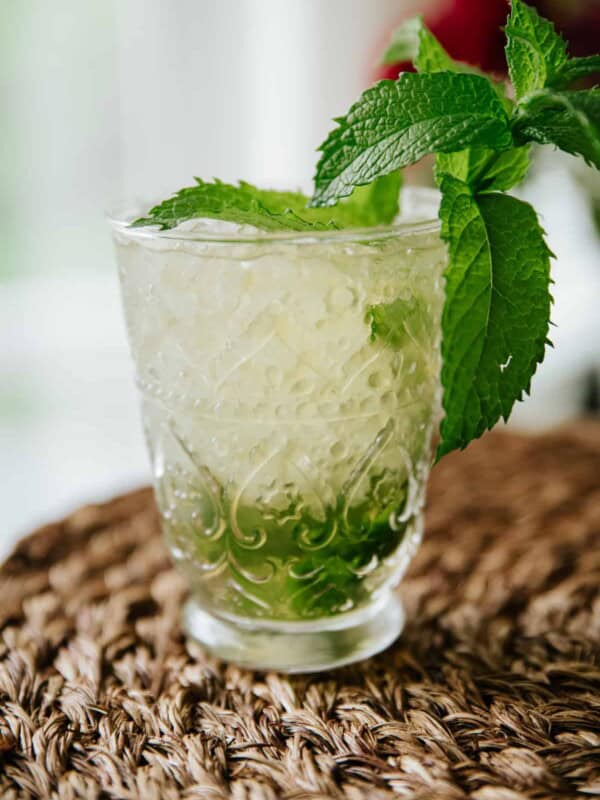 Classic mint julep served in a glass